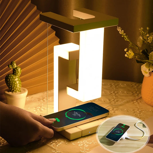 Novelty Floating Lamp With Detachable Wireless Charger 